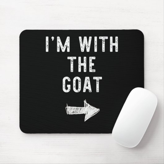 I’m With The Goat Funny Halloween Couple Costume Mousepad (Mit Mouse)