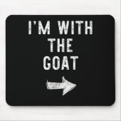 I’m With The Goat Funny Halloween Couple Costume Mousepad (Vorne)