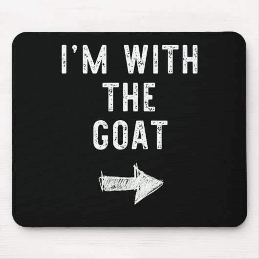 I’m With The Goat Funny Halloween Couple Costume Mousepad (Vorne)