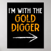 I’m With The Gold Digger Halloween Matching Couple Poster (Vorne)