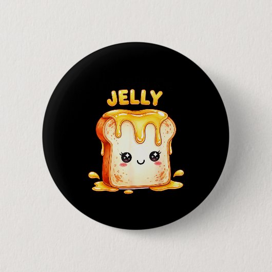 I’m With The Jelly Funny Matching Couple Cute Kawa Button (Vorderseite)