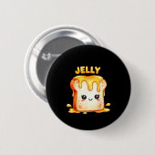 I’m With The Jelly Funny Matching Couple Cute Kawa Button (Vorne & Hinten)