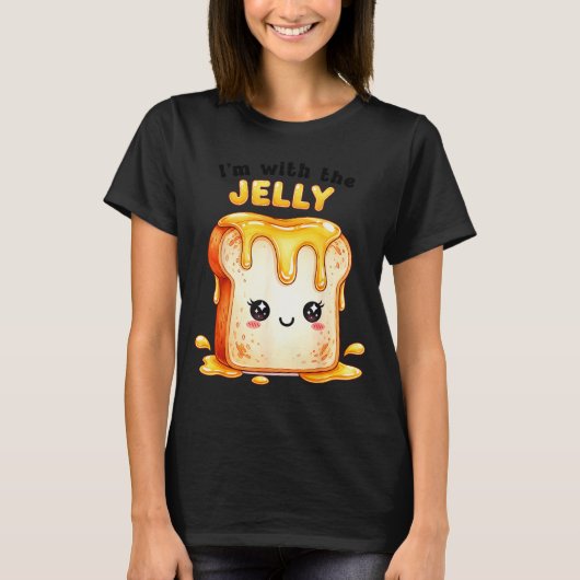 I’m With The Jelly Funny Matching Couple Cute Kawa T-Shirt (Vorderseite)