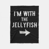 I’m With The Jellyfish Halloween Couple Costume Je Fleecedecke (Vorderseite)