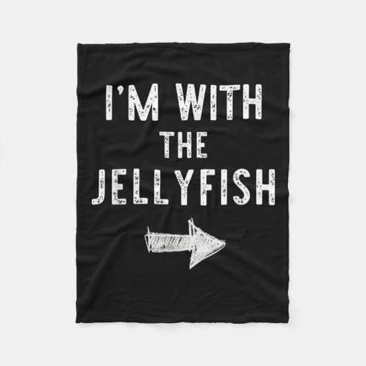 I’m With The Jellyfish Halloween Couple Costume Je Fleecedecke (Vorderseite)