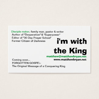 "i m with the King" Visitenkarten