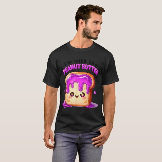I’m With The Peanut Butter Funny Matching Couple C T-Shirt (Vorne ganz)