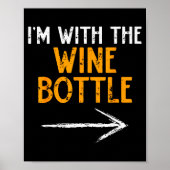 I’m With The Wine Bottle Halloween Matching Couple Poster (Vorne)