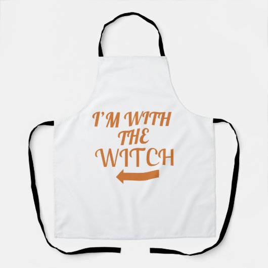 I’m With The Witch Halloween Apron Schürze (Vorderseite)