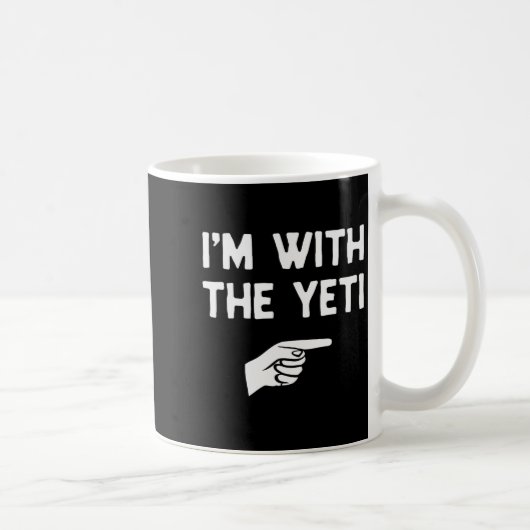 I’m With The Yeti Funny Halloween Matching Costume Kaffeetasse (Rechts)
