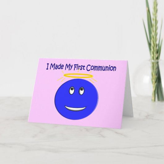 I Made My First Communion Blue Karte (Vorderseite)
