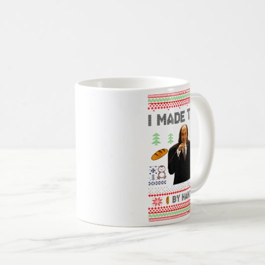 I Made Them By Hand Funny Ugly Sweater  Kaffeetasse (VorderseiteRechts)
