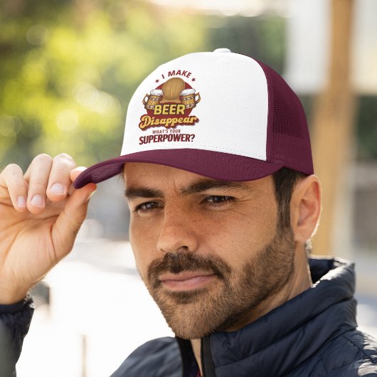 I Make Beer Disappear what's your superpower? Truckerkappe