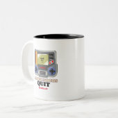 I Make Noobs Rage Quit Level Up Zweifarbige Tasse (Vorderseite Links)