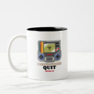 I Make Noobs Rage Quit Level Up Zweifarbige Tasse