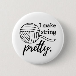 I Make String Hübsch Crafts / Yarn Typografy Button