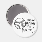I Make String Hübsch ・ Garne & Handwerkskunst Magnet (Vorderseite/Rückseite)