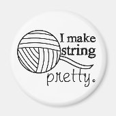 I Make String Hübsch ・ Garne & Handwerkskunst Magnet (Vorne)