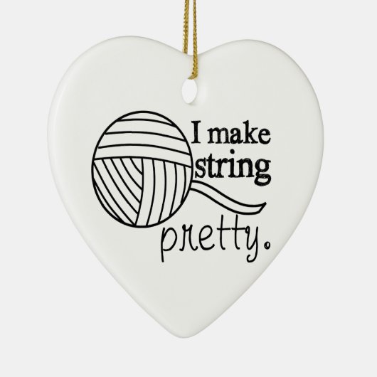 I Make String Hübsch ・ Garnhandwerk Keramik Ornament (Rechts)