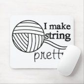 I Make String Hübsch ・ Strick Crochet Yarn Crafts Mousepad (Mit Mouse)