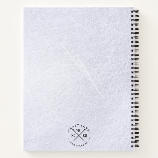 I Make String Hübsch Typografy Crafts + Garne Notizblock (Rückseite)