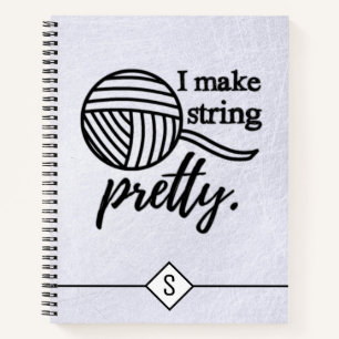 I Make String Hübsch Typografy Crafts + Garne Notizblock