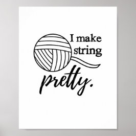 I Make String Hübsch Yarn & Craft Room Poster