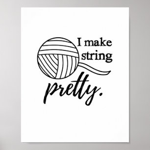 I Make String Hübsch Yarn & Craft Room Poster