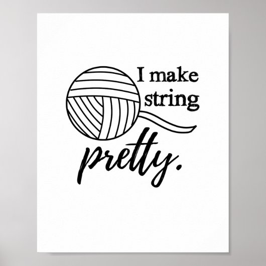 I Make String Hübsch Yarn & Craft Room Poster (Vorne)