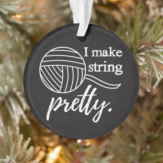 I Make String Hübsch Yarn + Crafts Chalkboard Ornament (Baum)