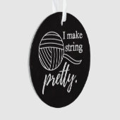 I Make String Hübsch Yarn + Crafts Chalkboard Ornament (Vorderseite)