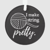 I Make String Hübsch Yarn + Crafts Chalkboard Ornament (Rückseite)