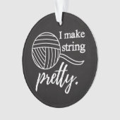 I Make String Hübsch Yarn + Crafts Chalkboard Ornament (Vorderseite)