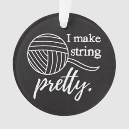 I Make String Hübsch Yarn + Crafts Chalkboard Ornament