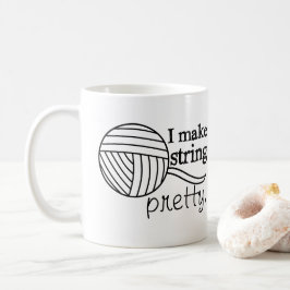 I Make String Hübsch Yarn + Crafts Kaffeetasse