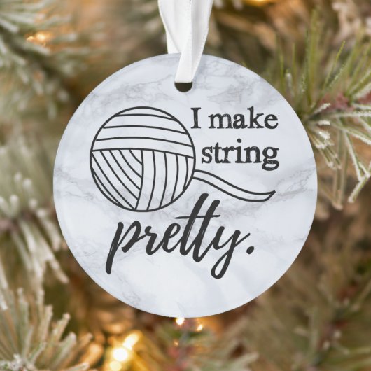 I Make String Hübsch Yarn + Crafts Ornament (Baum)