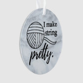 I Make String Hübsch Yarn + Crafts Ornament (Vorderseite)