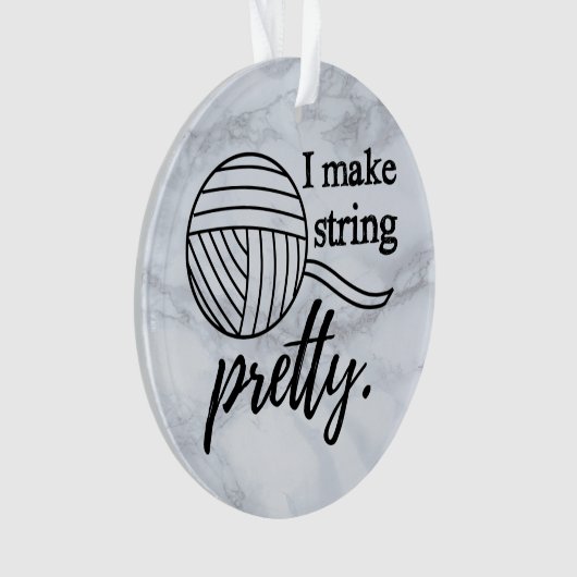 I Make String Hübsch Yarn + Crafts Ornament (Vorderseite)