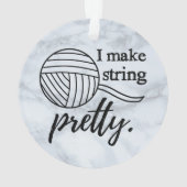 I Make String Hübsch Yarn + Crafts Ornament (Rückseite)