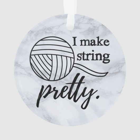 I Make String Hübsch Yarn + Crafts Ornament (Rückseite)