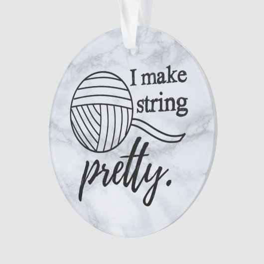 I Make String Hübsch Yarn + Crafts Ornament (Vorderseite)