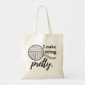 I Make String Hübsch Yarn & Crafts Tragetasche (Vorne)