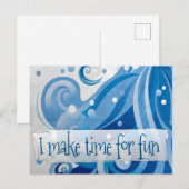 "I make time for fun" Motivation Affirmation Postkarte (Vorne/Hinten)