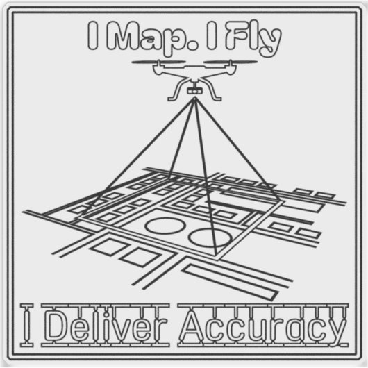 I map, I fly drone sticker (Vorderseite)