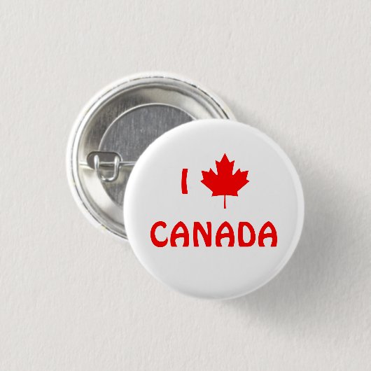I Maple Leaf Canada Button (Vorne & Hinten)