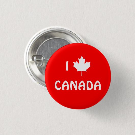 I Maple Leaf Canada Button (Vorne & Hinten)