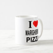 I ❤️ MARGHERITA PIZZA I LIEBE MARGHERITA PIZZA I KAFFEETASSE (VorderseiteRechts)