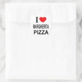 I ❤️ MARGHERITA PIZZA I LIEBE MARGHERITA PIZZA I QUADRATISCHER AUFKLEBER (Tasche)