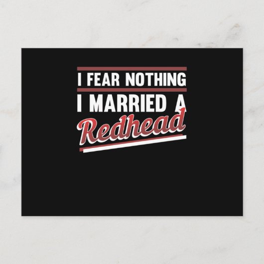 I Married A Redhead Cute Red Hair Girls Women Postkarte (Vorderseite)