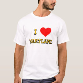 I ❤️ Maryland Custom T-Shirt 